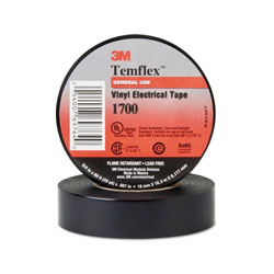 3M Temflex™ Friction Tape, 3/4 in X 60 ft, 13 mil, Black