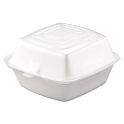 Dart Carryout Food Container, Foam, 1-Comp, 5 1/2 x 5 3/8 x 2 7/8, White, 500/Carton