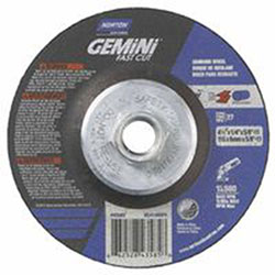 Norton Gemini FastCut Depressed Center Wheel, 4 1/2 in Thick, Aluminum Oxide