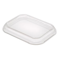 Sabert Clear PET Lid for Rectangular 5 in x 6.6 in CPET Trays