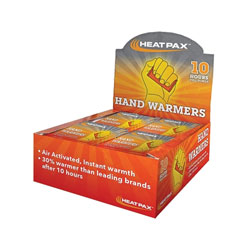 Occunomix HEAT PAX™ Hand and Foot Warmer, Hand Warmer, 6.1 in L x 4.84 in W, Orange Woven Pack Inside Metallic Film, 40 PR/BX