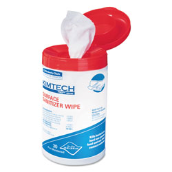 Kimtech* Surface Sanitizer Wipe, 12 x 12, White, 30/Canister