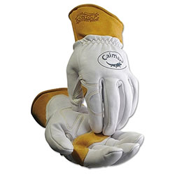 Caiman 1871 Multi-Task Gloves, Boarhide™/Goat/Ovis-Hide™ Leather, Small, White/Tan