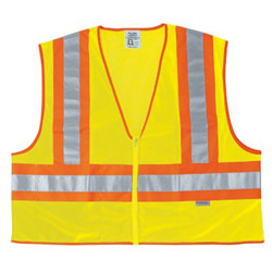 River City Poly Mesh Safety Vest 4-1/2" Orange/sil
