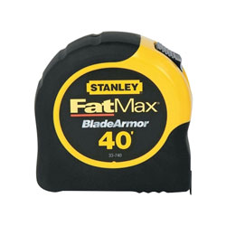 Stanley Bostitch FatMax® Classic Tape Measure, 1-1/4 in W x 40 ft L, SAE, Black/Yellow Case