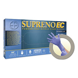 Ansell Supreno® EC SEC-375 Nitrile Disposable Gloves, 5.5 mil Palm, 8.3 mil Fingers, X-Large, Violet Blue