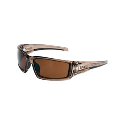 Honeywell Hypershock™ Safety Eyewear, Espresso Polarized Polycarbonate Lens, Hardcoat, Smoke Brown Polycarbonate Frame