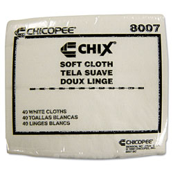 Chicopee Soft Cloths, 13 x 15, White, 1200/Carton
