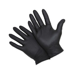 PIP West Chester® 2920 Industrial Grade Powder-Free Nitrile Disposable Gloves, Beaded Cuff, 5 mil, Large, Black