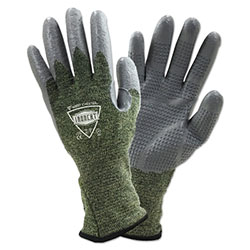 West Chester IRONCAT 6100 Coated Welding Gloves, FR Silicone, Medium, Gray/Green