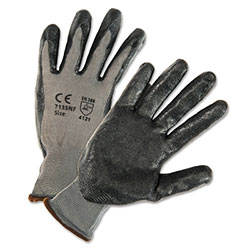 PIP PosiGrip® Foam Nitrile Palm-Coated Polyester Gloves, Large, Gray Shell