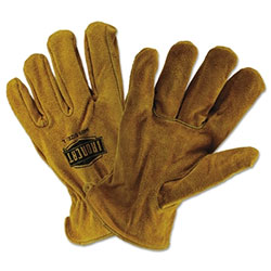 West Chester Ironcat Driver Gloves, Cowhide Leather, 3X-Large, Bourbon