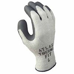Showa Atlas Therma-Fit 451 Latex Coated Gloves, Light Gray/Dark Gray, Medium