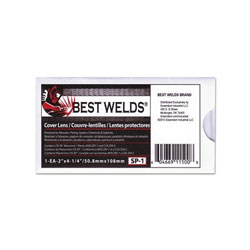 Best Welds Cover Lens, Scratch/Static Resistant, 4-1/4 in x 2 in, 70% CR-39 Plastic