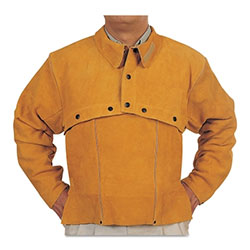 Best Welds Leather Cape Sleeves, Snaps Closure, Medium, Golden Brown