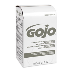 Gojo Ultra Mild Lotion Soap w/Chloroxylenol Refill, Floral Balsam, 800mL, 12/Carton