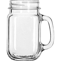 Libbey Glass Drink Jar, 16.5oz, 5 1/4 in Tall, 12/Carton