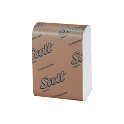 Scott® Low-Fold Napkins, White, 1 Ply, Case of 8000