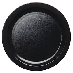 Cambro Dinnerware Plate Narrow Rim 9 in Black