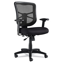Alera Elusion Series Mesh Mid-Back Swivel/Tilt Chair, Supports up to 275 lbs., Black Seat/Black Back, Black Base (ALEEL42BME10B)