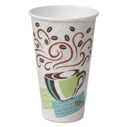 Dixie PerfecTouch Paper Hot Cups, 16 oz, Coffee Dreams Design, 50/Pack (DXE5356CD)