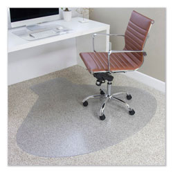 E.S. Robbins EverLife Chair Mats for Medium Pile Carpet, Contour, 66 x 60, Clear (ESR122775)