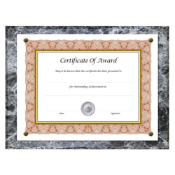 Nudell Plastics Award-A-Plaque Document Holder, Acrylic/Plastic, 10-1/2 x 13, Black (NUD18815M)