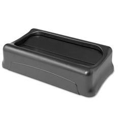 Rubbermaid Swing Top Lid for Slim Jim Waste Containers, 11.38w x 20.5d x 5h, Plastic, Black (RCP2673-60BLA)