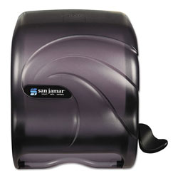 San Jamar Element Lever Roll Towel Dispenser, Oceans, Black, 12 1/2 x 8 1/2 x 12 3/4 (SANT990TBK)