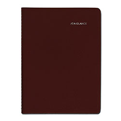 At-A-Glance Weekly Appointment Book, 11 x 8, Burgundy, 2022