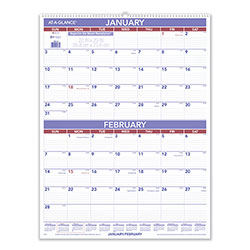 At-A-Glance Two-Month Wall Calendar, 22 x 29, White/Blue/Red Sheets, 12-Month (Jan to Dec): 2023
