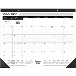 At-A-Glance Classic Monthly Desk Pad - Julian Dates - Monthly - 12 Month - January 2022 till December 2022