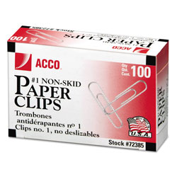 Acco Paper Clips, Medium (No. 1), Silver, 1,000/Pack