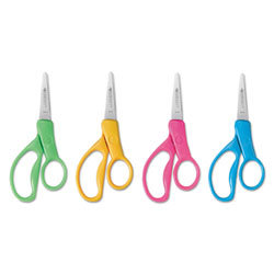 Westcott® For Kids Scissors, Pointed Tip, 5 in Long, 1.75 in Cut Length, Randomly Assorted Straight Handles