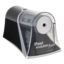 Westcott® iPoint Evolution Axis Pencil Sharpener, AC-Powered, 4.25 in x 7 in x 4.75 in, Black/Silver