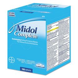 Midol® Complete Menstrual Caplets, Two-Pack, 50 Packs/Box