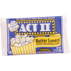 Act II® Microwave Popcorn, Butter Lovers, 2.75 oz, 36/CT, Multi