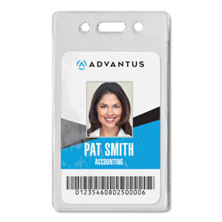 Advantus Proximity ID Badge Holder, Vertical, 2.68 x 4.38, Clear, 50/Pack (AVT75451)