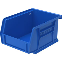 Akro-Mills Akrobin, Unbreakable/Waterproof, 4 1/8"x5 3/8"x3", Blue