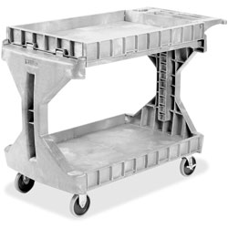 Akro-Mills Gray Utility Cart, Foam Plastic, 400 lb. Capacity, 24" x 45" x 35"
