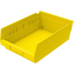 Akro-Mills Shelf Bin, 8 3/8"Wx11 5/8"Dx4"H, Yellow