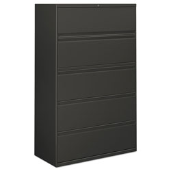 Alera Lateral File, 5 Legal/Letter/A4/A5-Size File Drawers, Charcoal, 42 in x 18 in x 64.25 in