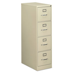Alera Economy Vertical File, 4 Letter-Size File Drawers, Putty, 15 in x 25 in x 52 in