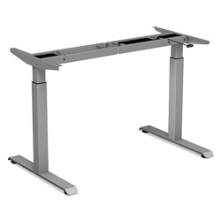 Alera 2-Stage Electric Adjustable Table Base, 27.5 in to 47.2 in High, Gray