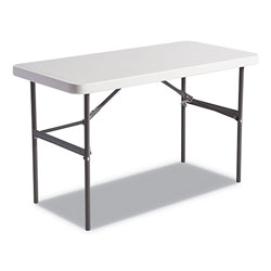 Alera Banquet Folding Table, Rectangular, Radius Edge, 48 x 24 x 29, Platinum/Charcoal (ALE65603)