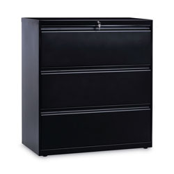 Alera Lateral File, 3 Legal/Letter/A4/A5-Size File Drawers, Black, 36 in x 18 in x 39.5 in