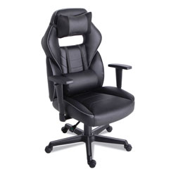 Alera Racing Style Ergonomic Gaming Chair, Supports 275 lb, 15.91 in to 19.8 in Seat Height, Black/Gray Trim Seat/Back, Black/Gray Base