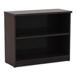 Alera Valencia Series Bookcase, Two-Shelf, 31 3/4w x 14d x 29 1/2h, Espresso