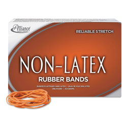 Alliance Rubber Non-Latex Rubber Bands, Size 19, 0.04 in Gauge, Orange, 1 lb Box, 1,440/Box