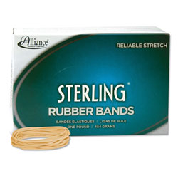 Alliance Rubber Sterling Rubber Bands, Size 19, 0.03" Gauge, Crepe, 1 lb Box, 1,700/Box (ALL24195)